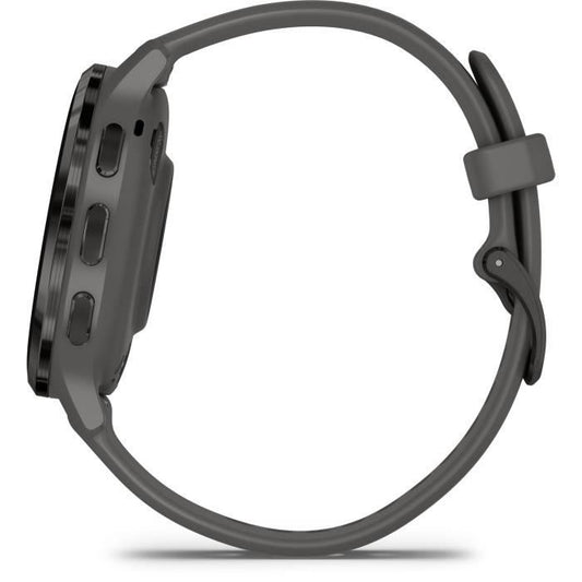 GPS Smartwatch - GARMIN - Venu 3S - 30.4mm (1.2) - Gray Steel, Dark Gray Case and Dark Gray Silicone Strap