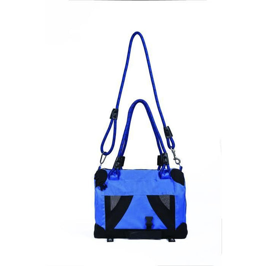Carrying bag - M PETS - REMIX 2 in 1 Blue - 41 x 28 x 28 cm - Foldable - Lightweight - Harness belt