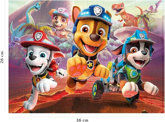 Puzzle 60 p - Paw Patrol to the rescue of the dinosaurs