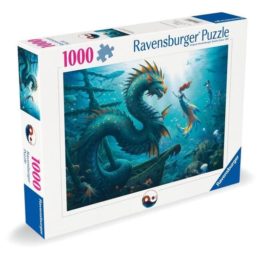 1000-piece puzzle: Dragon, mermaid and deep-sea turtles, ages 14 and up, Monster, 12001434, Ravensburger