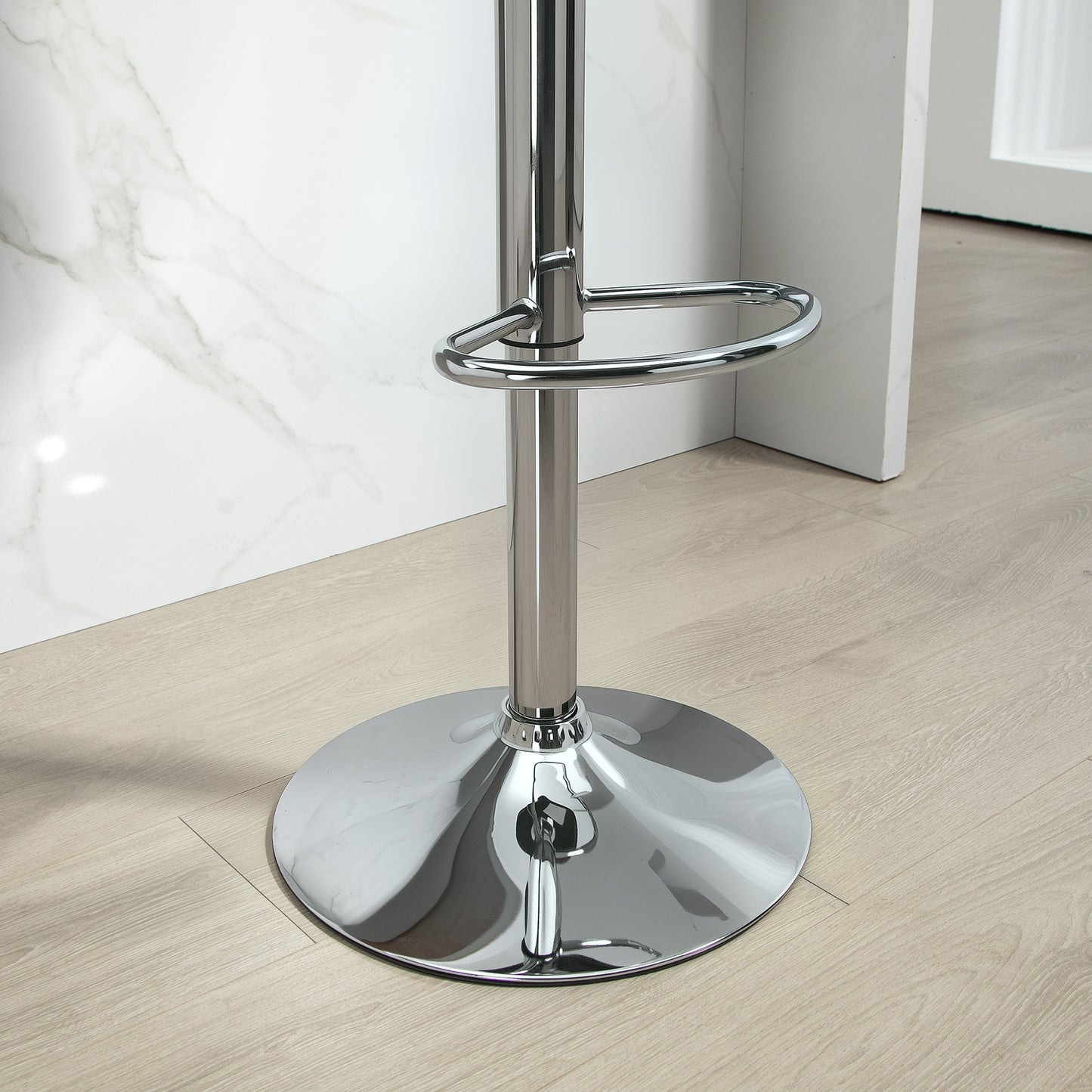 HOMCOM 2er-Set Barhocker, Barstühle, Drehstühle mit Lehne, höhenverstellbar, bis 120 kg belastbar, 42 x 38 x 82-104 cm, Schwarz