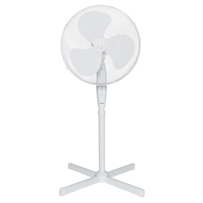 OCEANIC pedestal fan - 45W - Diameter 40 cm - Adjustable height - Oscillation - White
