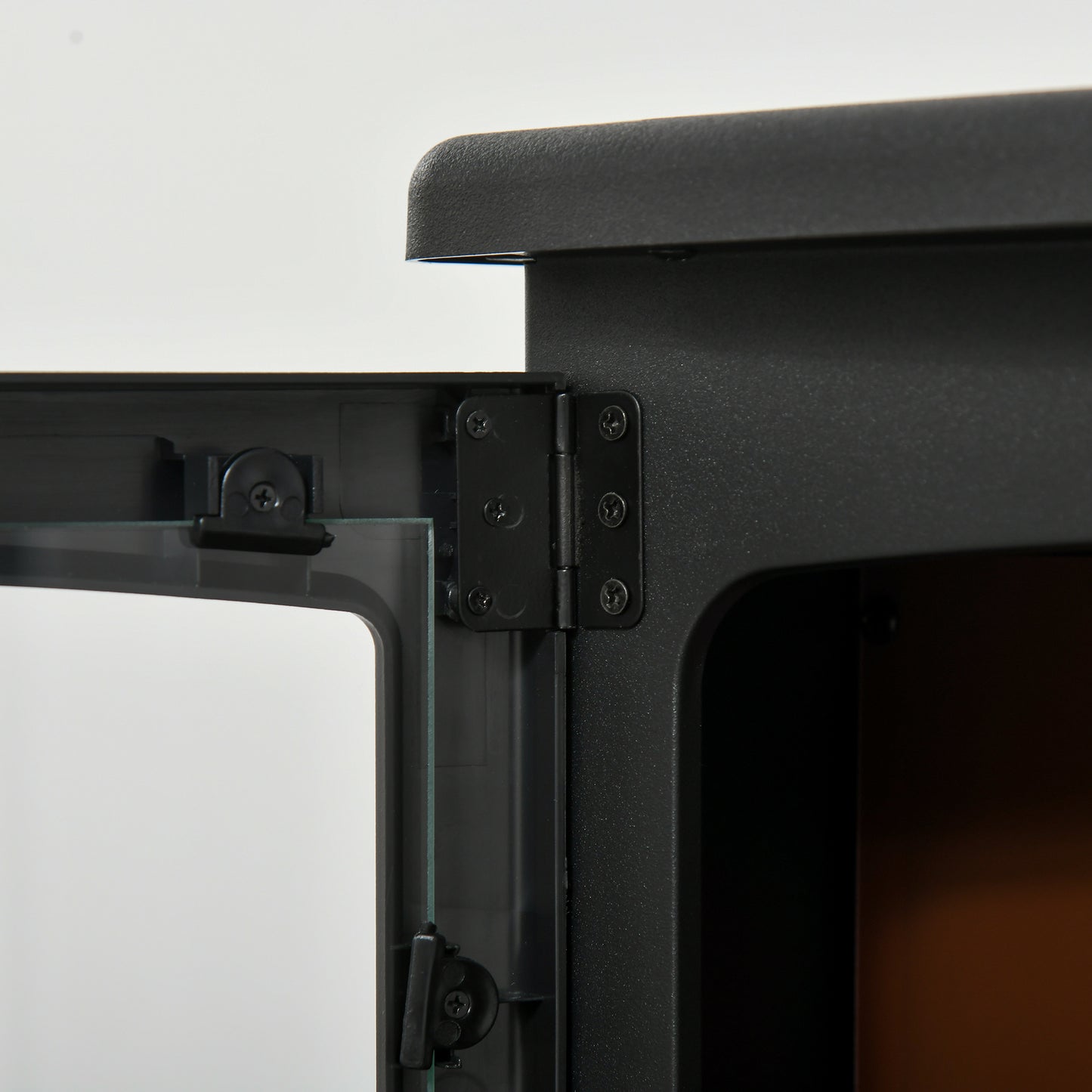 HOMCOM LED Elektrokamin Standkamin mit Flammeneffekt 900/1800W Schwarz