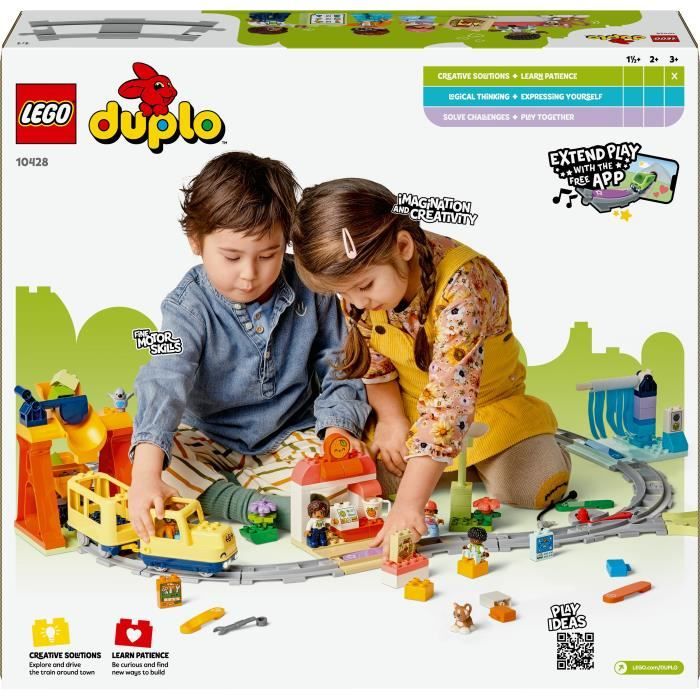 LEGO DUPLO My Town 10428 The Great Interactive Community Train - Early learning toys 3 years