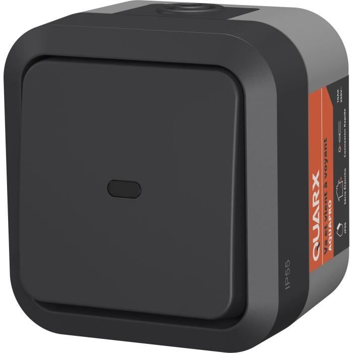 Two-way switch - QUARX - Aqua Pro - Outdoor, indicator light, IP55, 250V