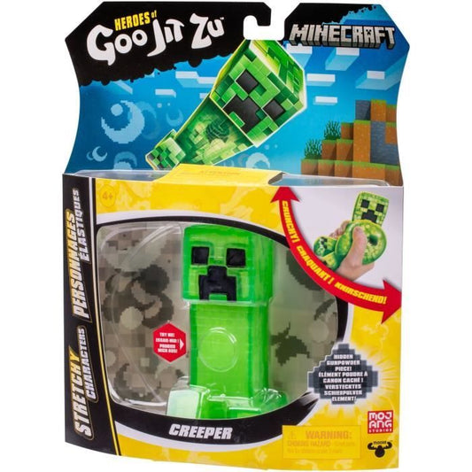 Stretchy Figure - GOO JIT ZU - Minecraft Creeper - 11 cm - Elastic Texture - 3x Stretchy