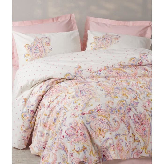 Bedding set - 1 duvet cover 220 x 240 cm + 2 pillowcases 60 x 60 cm - 100% cotton - Pink