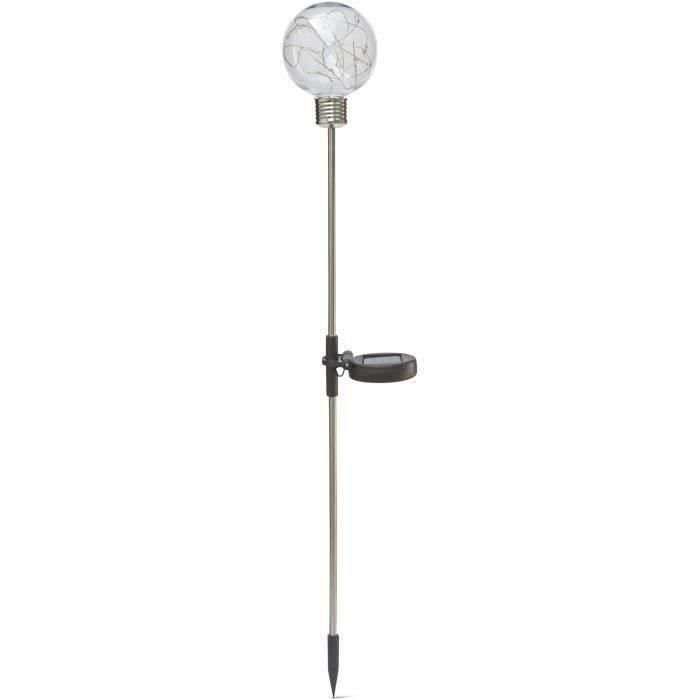 Solar border - GARDEN ID Bulb - Ø8 h70 cm - Autonomy 6 to 8 hours - On/off button - Rechargeable AAA battery