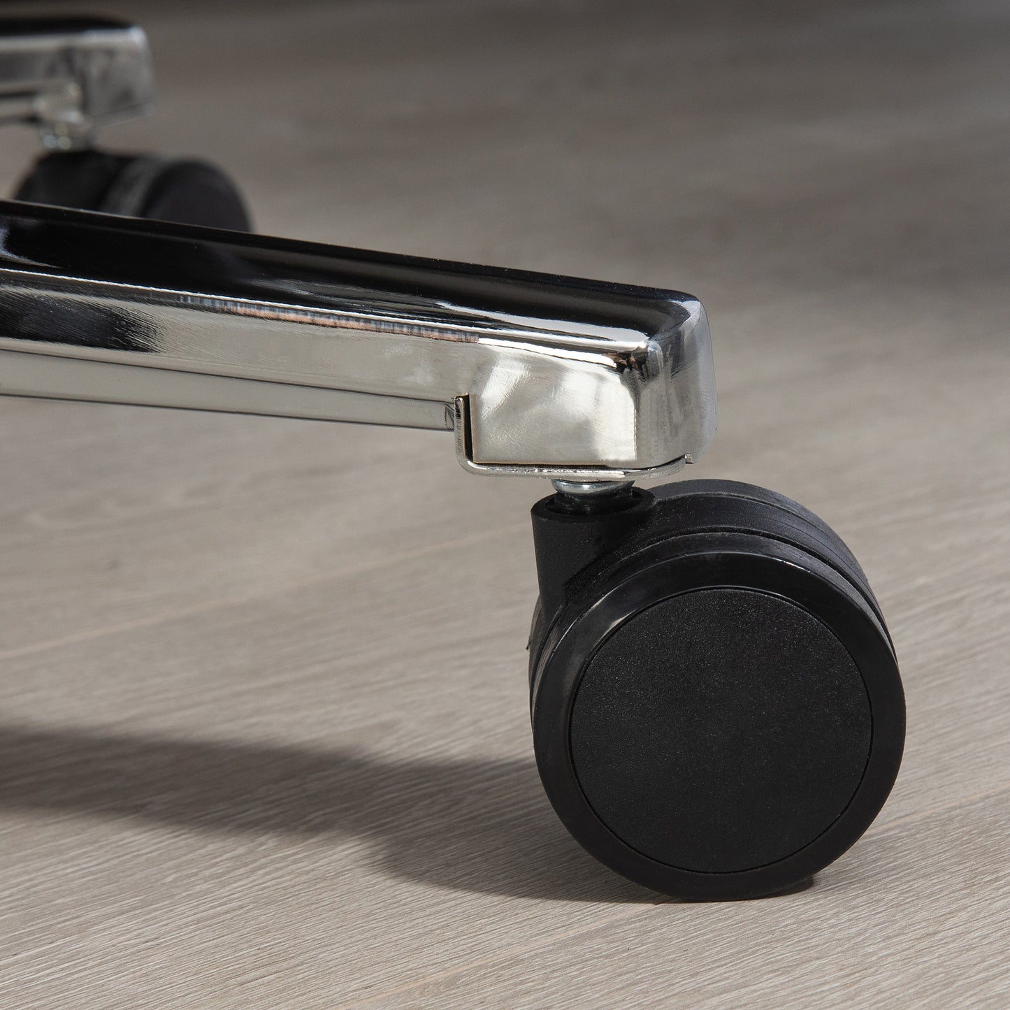 HOMCOM Bürostuhl, ergonomisch, verstellbar, 63x71x123-129cm, Hellgrau/Schwarz