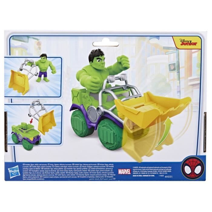 Spidey Hulk Wrecker Truck Set, Vehicle with 10 cm Figure, Toys for 3 Year Olds, Spidey and His Amazing Friends