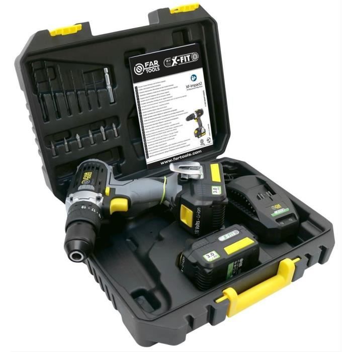 FARTOOLS X-FIT - XF-IMPACT DRILL S / S 18V - with batteries & charger - 216001
