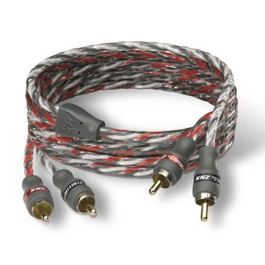 RCA Cable 1 meter - MTX AUDIO - ZNX1.2 - ZeroNoise Stereo 100% - HyperTwist UltraFlex Copper balanced anti-interference