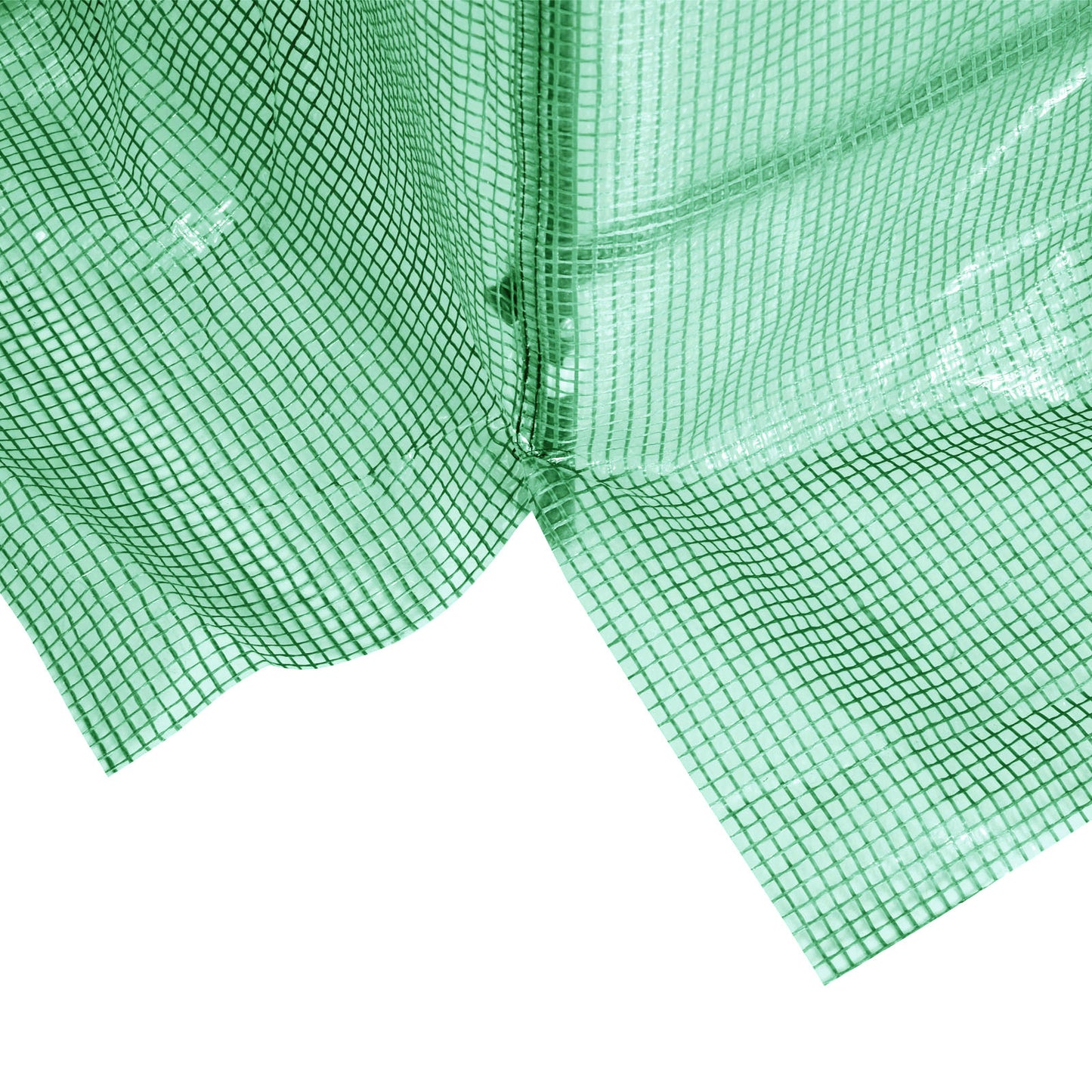 Outsunny Gewächshaus 245x200x198cm Foliengewächshaus Tomatenhaus mit Tür, 4 Fönster, Folientunnel aus verzinktem Stahl, PE, stabil Treibhaus Pflanztunnel, inkl. Erdanker & Seilen, Grün