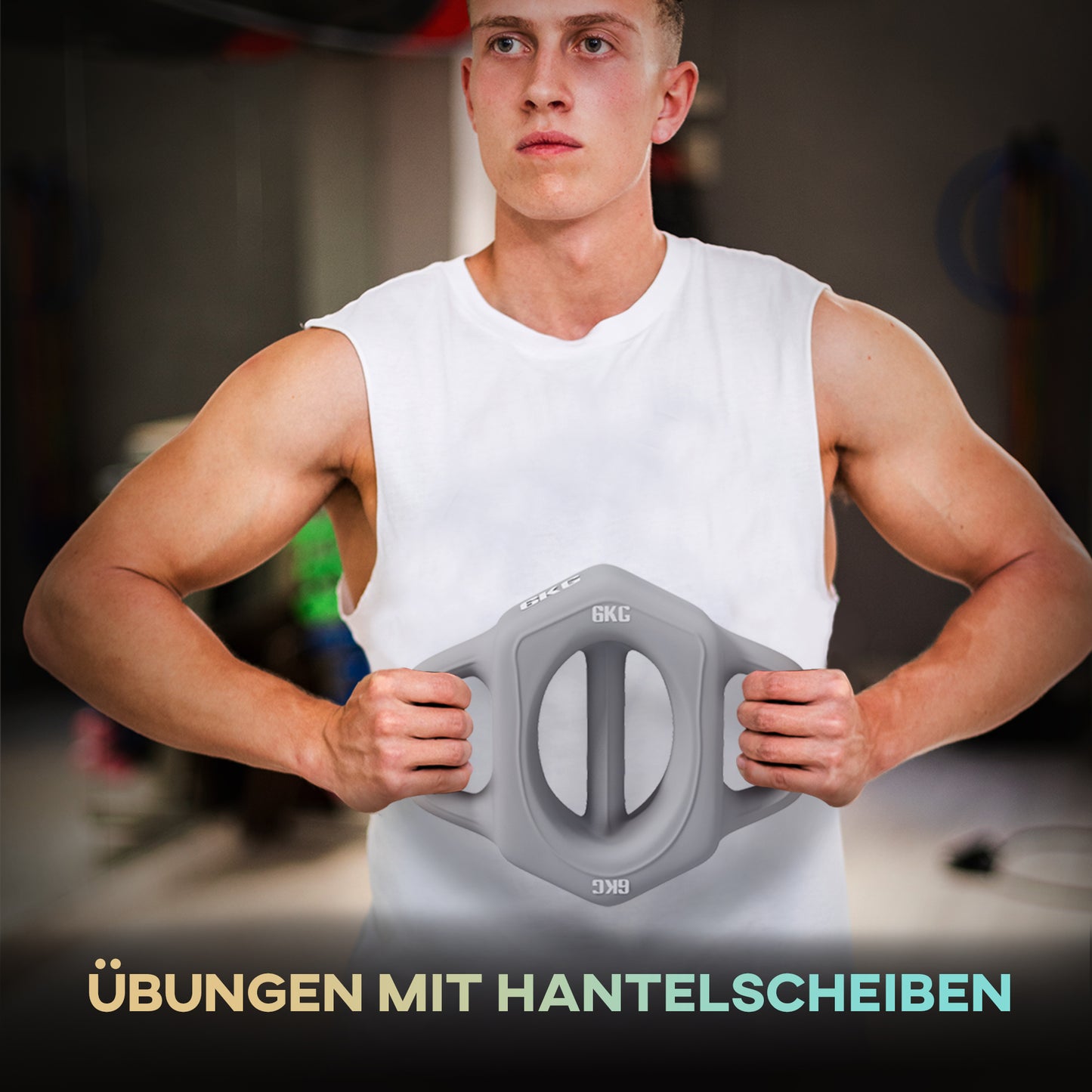 SPORTNOW 3-in-1 Multifunktionshantel, 6 kg, rutschfest, geruchsarm, Kunststoffmantel, Eisenkern, grau