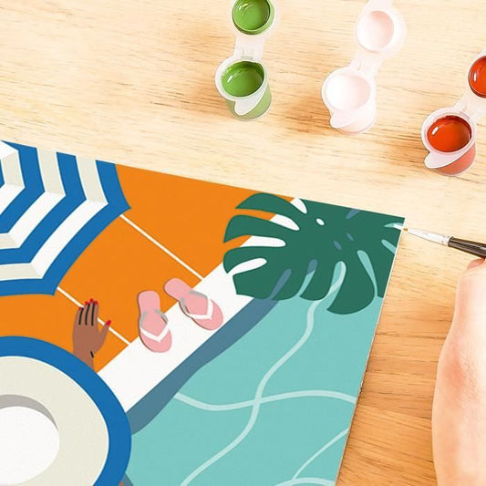 CreArt 24x30 cm Pool Time, Adult, Paint by Numbers, 25523, Ravensburger