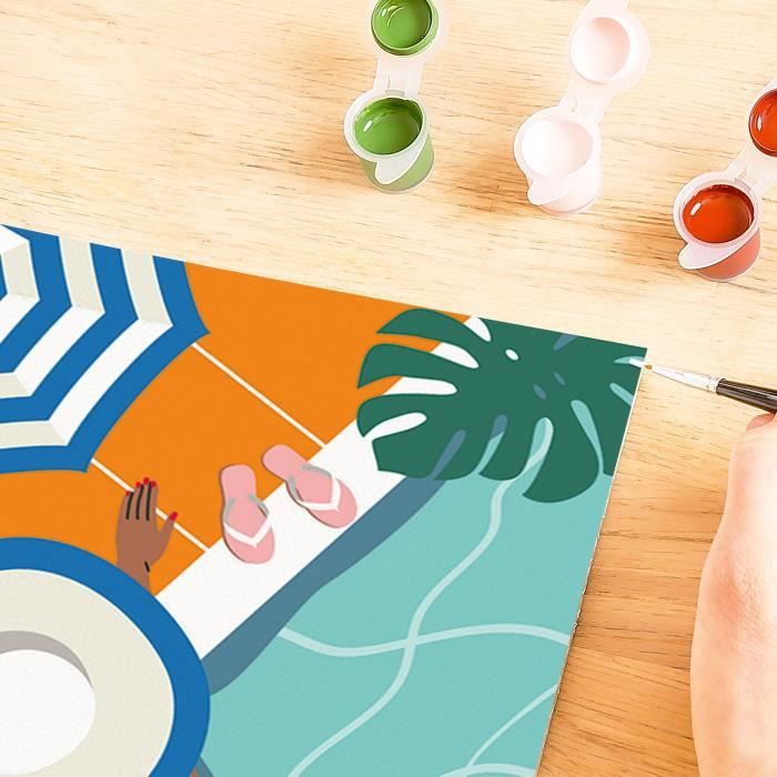 CreArt 24x30 cm Pool Time, Adult, Paint by Numbers, 25523, Ravensburger