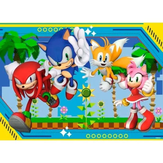 Puzzle 100 pieces XXL Sonic, Knuckles, Sonic, Tails and Amy / Sonic, From 6 years old, High quality puzzle, 12001134