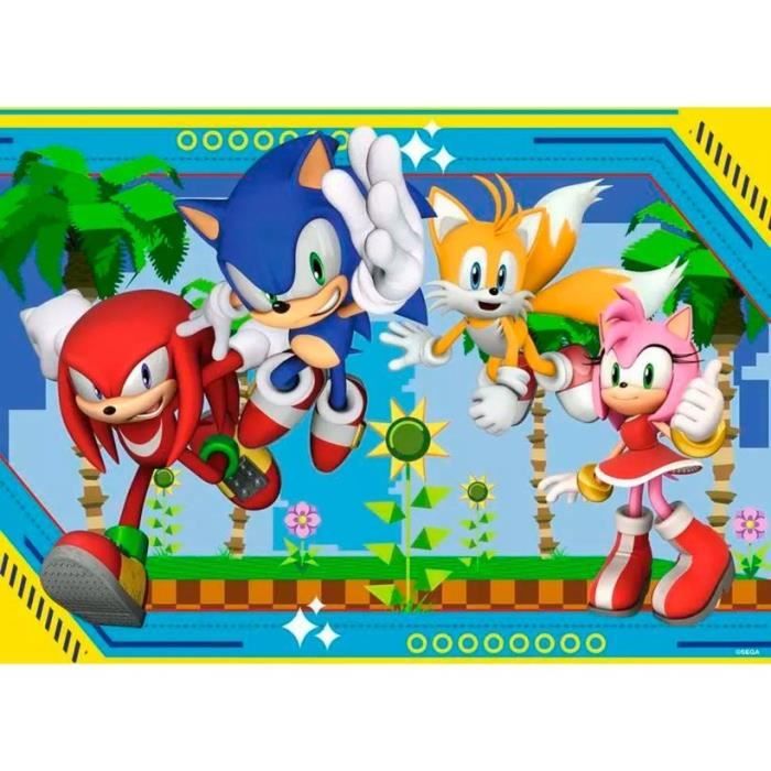 Puzzle 100 pieces XXL Sonic, Knuckles, Sonic, Tails and Amy / Sonic, From 6 years old, High quality puzzle, 12001134