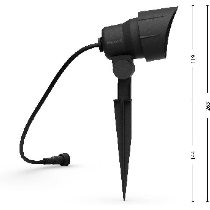 PHILIPS GardenLink outdoor spotlight, 24W, 2700K, IP44