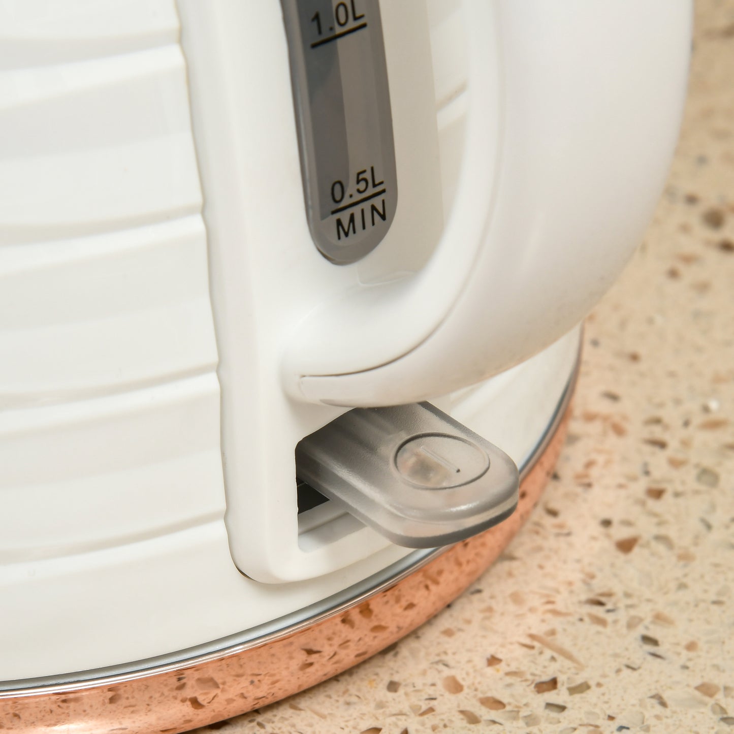 HOMCOM 2-in-1 Toaster- und Wasserkocher-Set, 7 Bräunungsstufen, Auftau- und Aufwärmfunktion, Cremeweiß