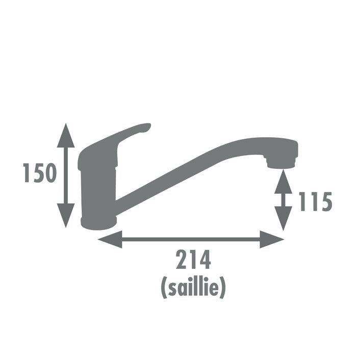 Kitchen mixer tap - EDOUARD ROUSSEAU - SUN NF - Chrome