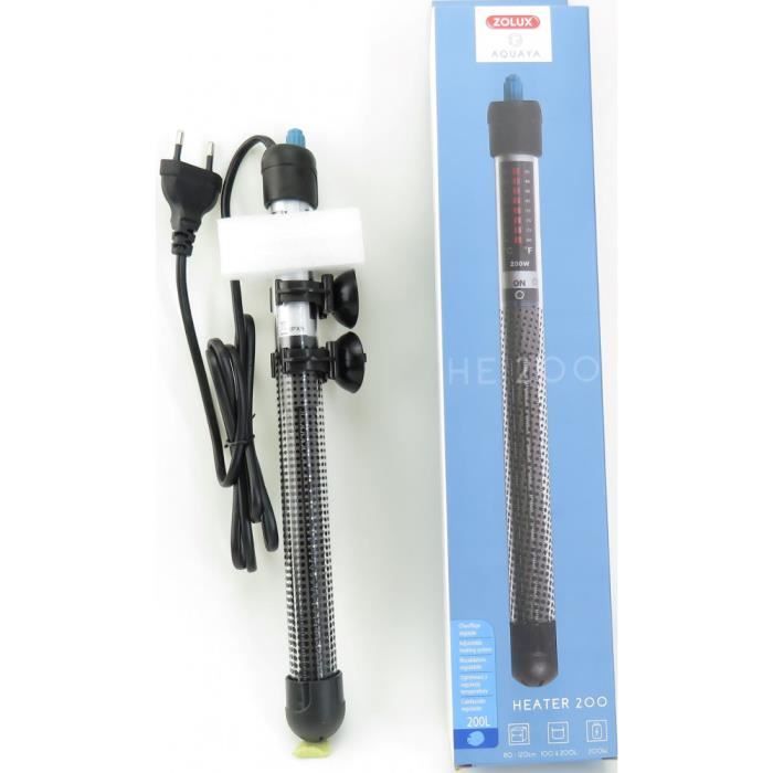 Heater - Zolux - For aquarium - Adjustable temperature up to 34°C - 200W