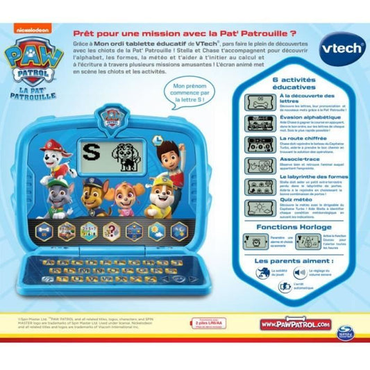 VTECH - PAW PATROL - My Educational Tablet Computer