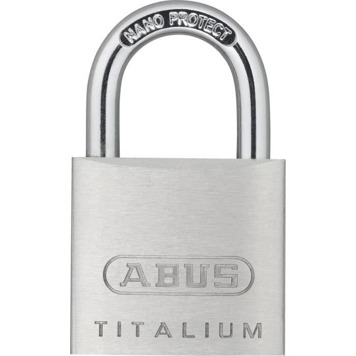 Padlock - ABUS - 64TI/30 Titalium - Aluminum body - Paracentric key - Medium theft risk
