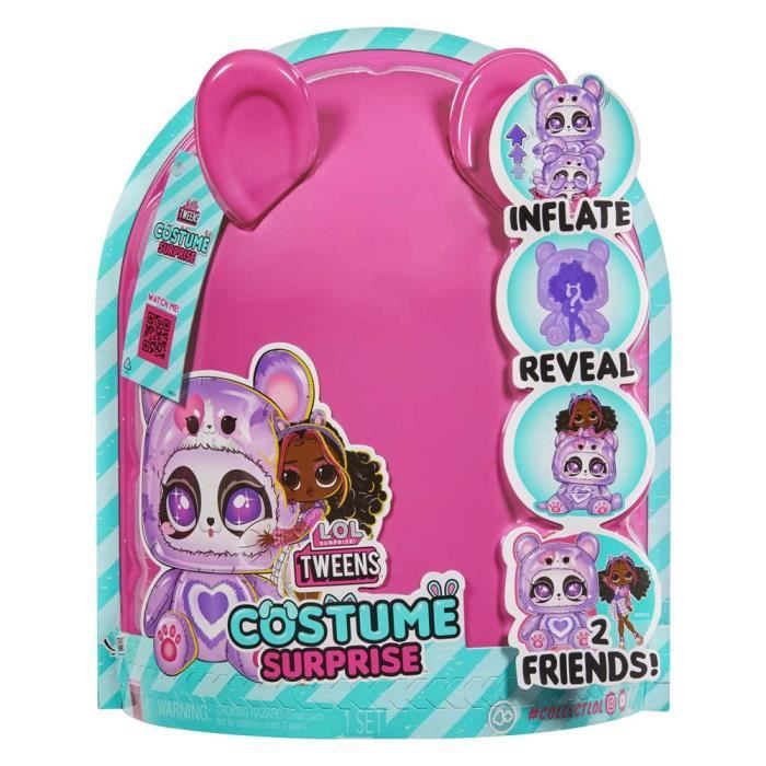 LOL Surprise - Tweens Costume Doll - Houps Cutie - 17cm doll + inflatable animal - Surprise to discover - 4 glue models