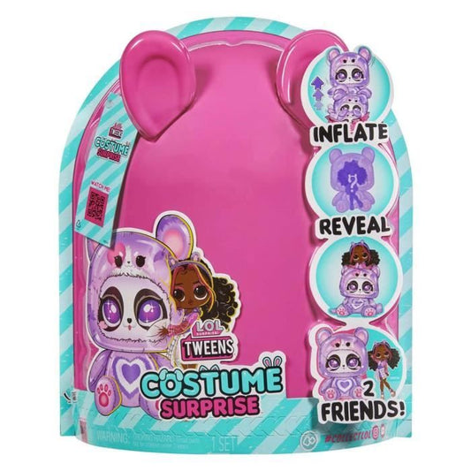 LOL Surprise - Tweens Costume Doll - Houps Cutie - 17cm doll + inflatable animal - Surprise to discover - 4 glue models