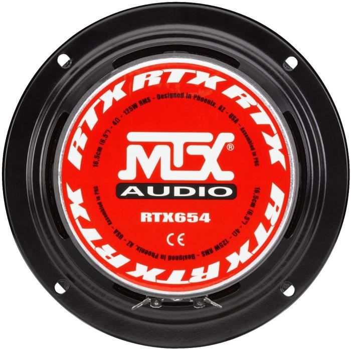 MTX High Efficiency Medial Speaker RTX654 - 16.5 cm - 125W
