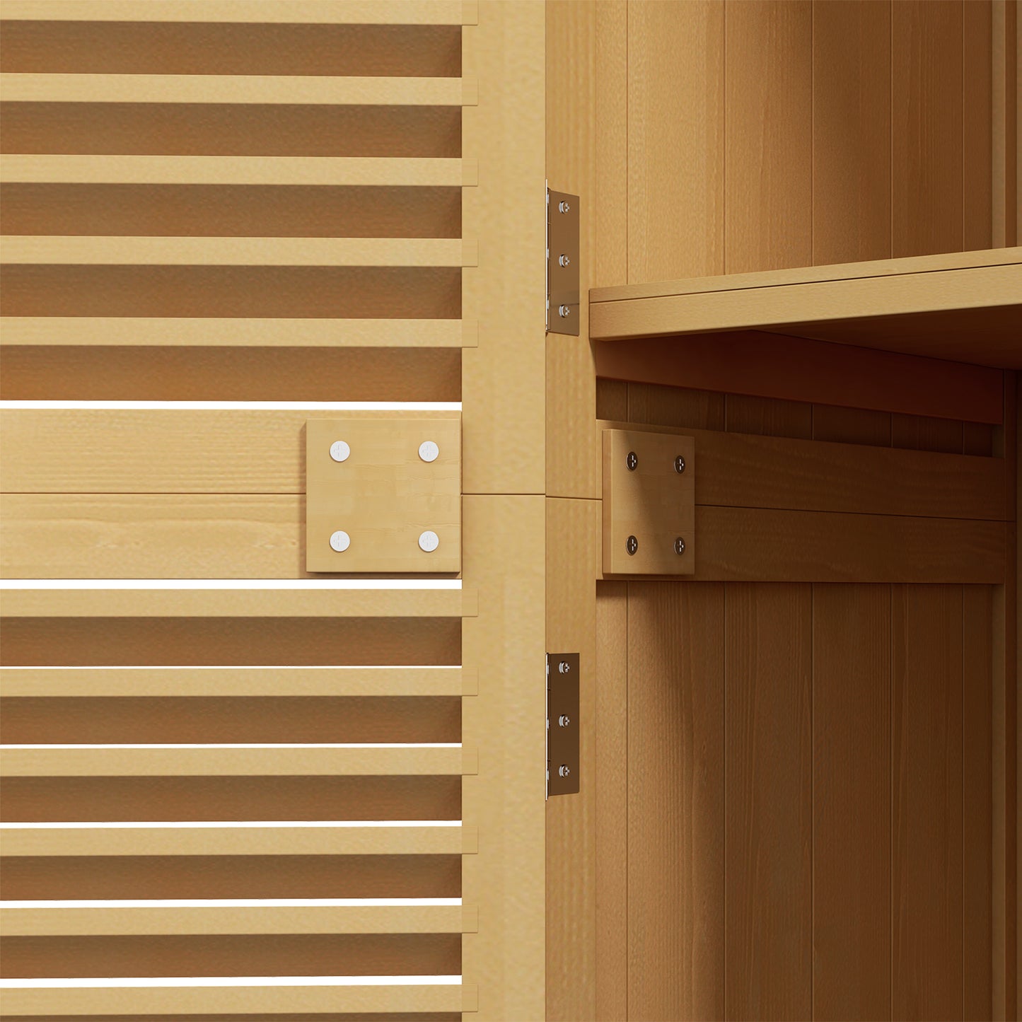 Outsunny Gartenkommode wetterfest, 2 Türen mit Schloss, Kiefernholz, 87L x 46,5B x 160H cm, Hellgelb