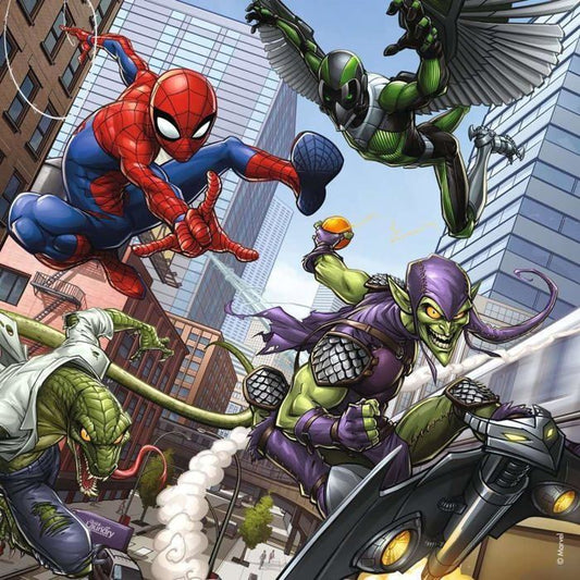 SPIDERMAN Puzzle En action 3x49 pcs