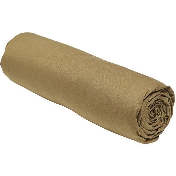 Fitted sheet - TODAY - 180 x 200 cm + 30 cm - Cotton - Organic Bronze
