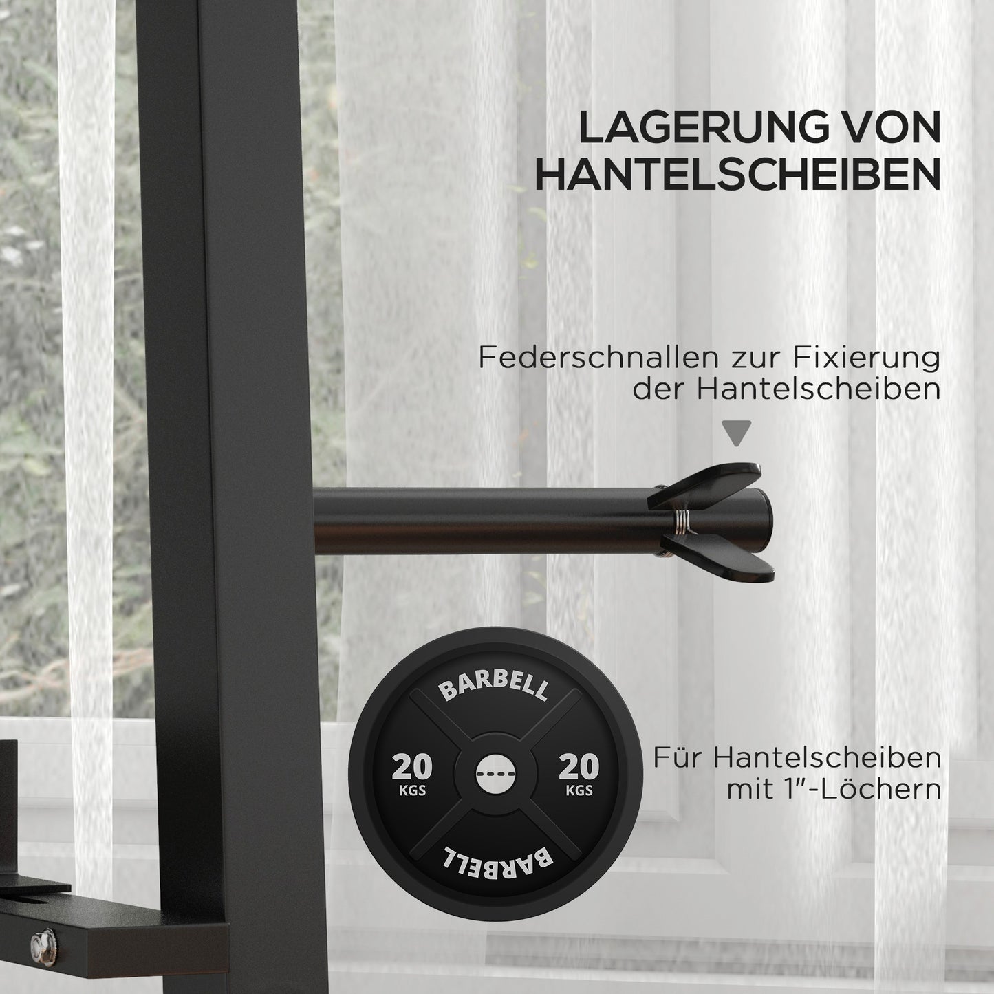 SPORTNOW Hantelständer für Kurzhantel, Kugelhantel, Hantelscheiben, 3 Etagen, anpassbar, Stahl, 131 x 75 x 80 cm, schwarz