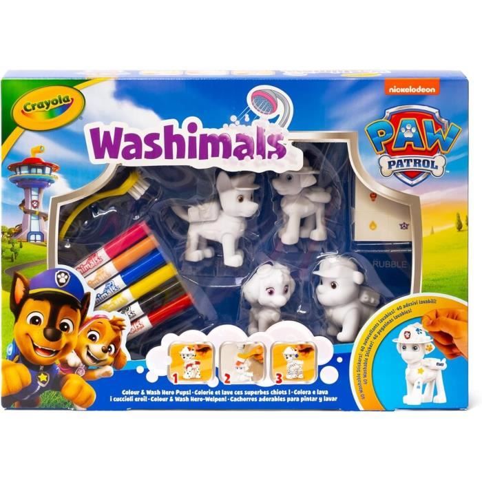 Washimals - My coloring animals - CRAYOLA - 4 Paw Patrol animals - Ages 3 and up