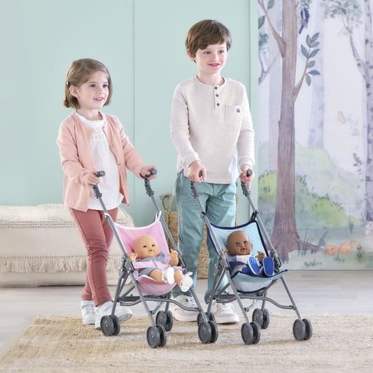 Baby doll accessory - COROLLE - Pink stroller for 30, 36 and 42cm baby dolls - From 3 years old
