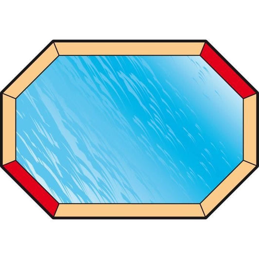 Winter and safety cover for wooden swimming pool - UBBINK - Octagonal 400x610 - Thickness 550gr - Complies with NF P 90-308