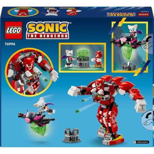 LEGO 76996 Sonic The Hedgehog Knuckles' Robot Guardian, Knuckles and Red Video Game Minifigures with Master Emerald