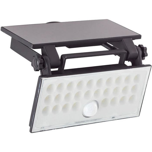 Outdoor wall light - BRILLIANT - LUTON - LED and solar - Motion detector - Plastic and metal - 4 W - Black