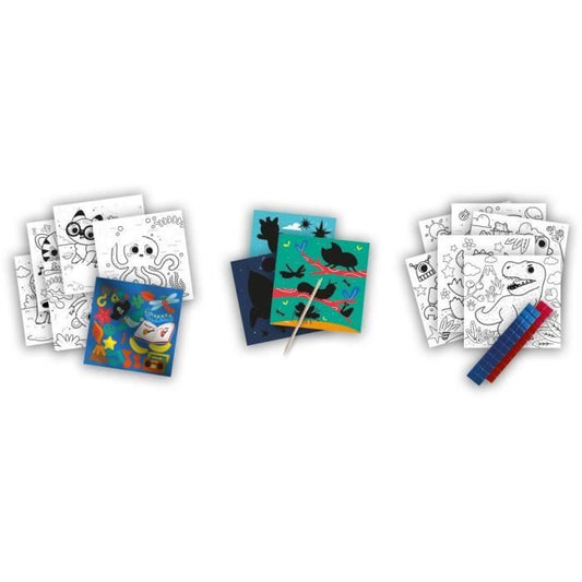 3 in 1 metal coloring activity book