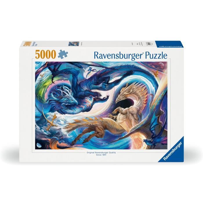5000-piece puzzle: Dragon by day and night, Ages 14 and up, Dragons, 12000813, Ravensburger