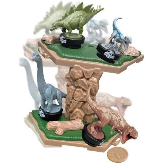 Balancing Game - EPOCH GAMES - Jurassic World Island Quake - Dinosaurs on Platform, Last One Standing Wins!