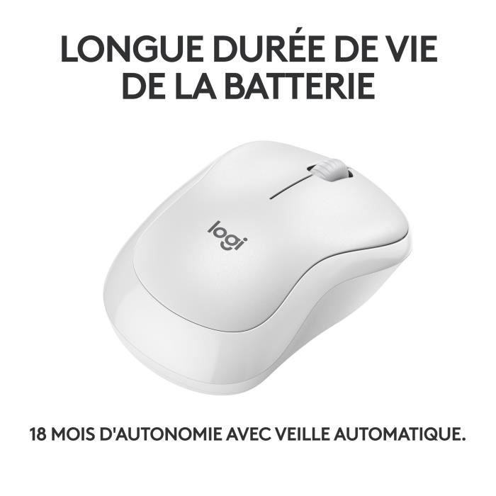 Logitech M240 mouse bluetooth, wireless, compact, portable, fluid follow -up - white
