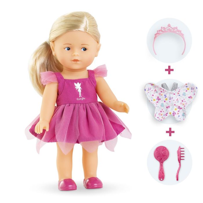 Mini Corolline Box Set - Corolle - Rosy Fée - Vinyl Doll - Fairy Dress - Butterfly Wings