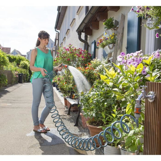 Flexible wardrobe Gardena-length 10m-Ø9mm-Small space watering-Complete kit with fittings-5 years warranty (4647-20)