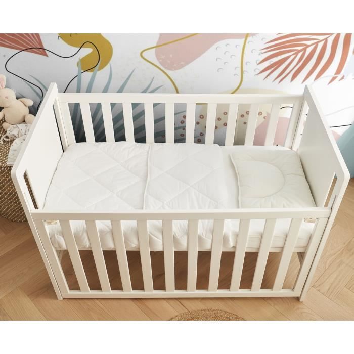 Duvet - 75x120cm - MON P'TIT DODO - Warm - 100% Polyester Hollow siliconized fiber - 1 person - White