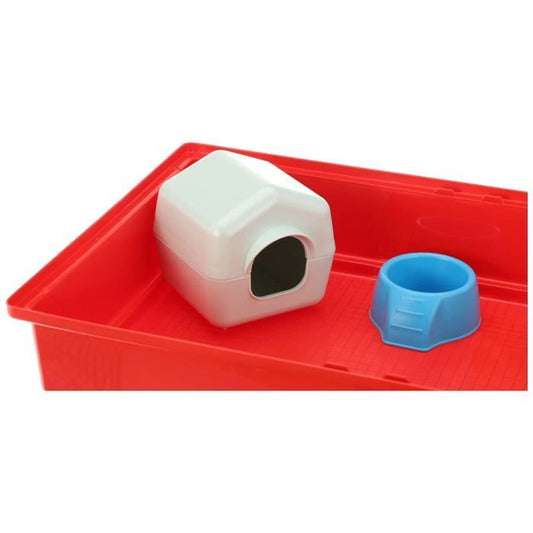 Hamster cage - A wheel, a feeder, a house, a drinker - FERPLAST