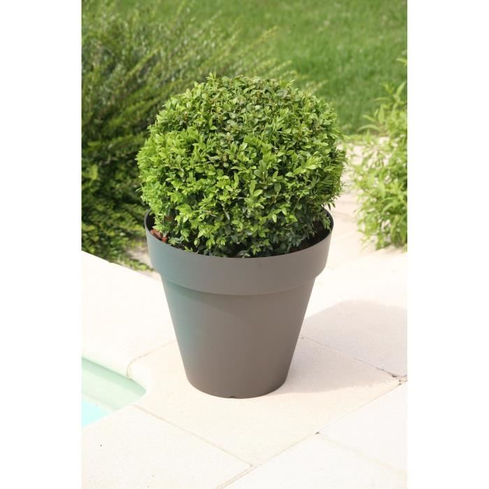 RIVIERA SOLEILLA FLOWER POT - ROUND - Ø 60 x 53.6 cm - glitter gray