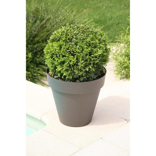 RIVIERA SOLEILLA FLOWER POT - ROUND - Ø 60 x 53.6 cm - glitter gray